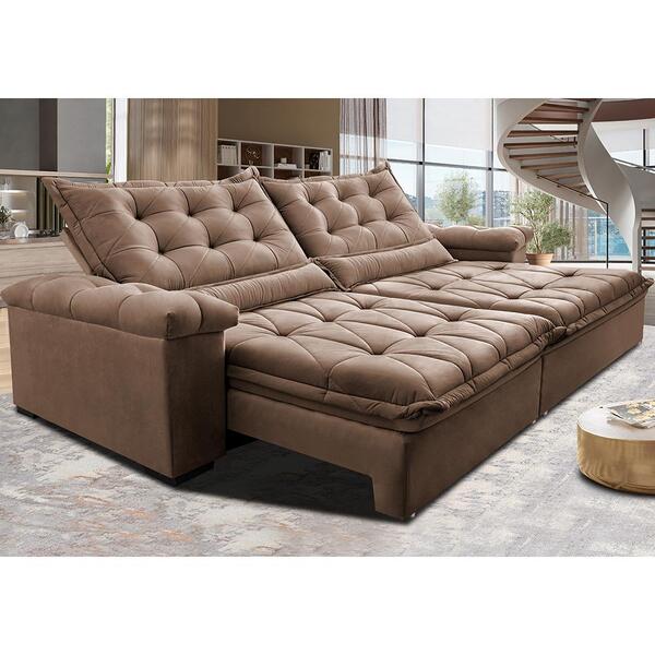 Sofá Retrátil E Reclinável 2,15m Cama Inbox Big Fresh Com Sof