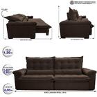 Sofá Retrátil E Reclinável 2,15m Cama Inbox Big Fresh Com Sof