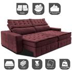 Sofá Retrátil E Reclinável 2,15m Cama Inbox Big Puffer Com So