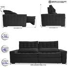 Sofá Retrátil E Reclinável 2,15m Cama Inbox Big Star Com Soft