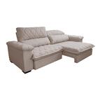 Sofá Retrátil E Reclinável 2,15m Molas Ensacadas Cama Inbox B