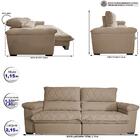 Sofá Retrátil E Reclinável 2,15m Molas Ensacadas Cama Inbox B