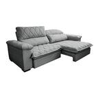 Sofá Retrátil E Reclinável 2,15m Molas Ensacadas Cama Inbox B