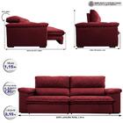 Sofá Retrátil E Reclinável 2,15m Molas Ensacadas Cama Inbox B