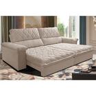 Sofá Retrátil E Reclinável 2,15m Molas Ensacadas Cama Inbox B