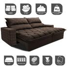 Sofá Retrátil E Reclinável 2,15m Molas Ensacadas Cama Inbox E