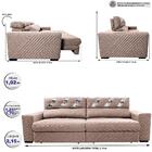 Sofá Retrátil E Reclinável 2,15m Molas Ensacadas Cama Inbox S