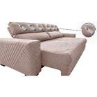 Sofá Retrátil E Reclinável 2,15m Molas Ensacadas Cama Inbox S