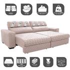 Sofá Retrátil E Reclinável 2,15m Molas Ensacadas Cama Inbox S