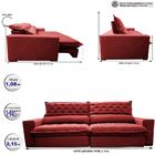 Sofá Retrátil E Reclinável 2,15m Molas Ensacadas Cama Inbox S