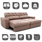 Sofá Retrátil E Reclinável 2,15m Molas Ensacadas Cama Inbox S