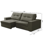 Sofá Retrátil E Reclinável 2,20m Júlia Tecido Suede Isofa Cin