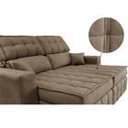 Sofá Retrátil E Reclinável 2,20m Molas Ensacadas E Costura Tr