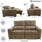 Sofá Retrátil E Reclinável 2,20m Molas Ensacadas E Costura Tr