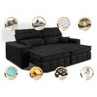 Sofá Retrátil E Reclinável 2,20m Molas Ensacadas E Costura Tr