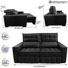 Sofá Retrátil E Reclinável 2,20m Molas Ensacadas E Costura Tr