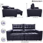 Sofá Retrátil E Reclinável 2,20m Molas Ensacadas E Costura Tr