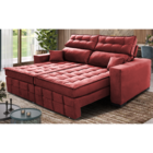 Sofá Retrátil E Reclinável 2,20m Molas Ensacadas E Costura Tr