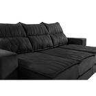 Sofá Retrátil E Reclinável 2,25m Cama Inbox Canadá Com Molas