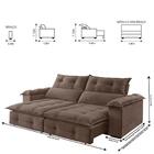 Sofá Retrátil E Reclinável 2,30m 4 Lugares Bege