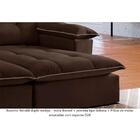 Sofá Retrátil E Reclinável 2,30m 4 Lugares Marrom/bege