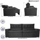 Sofá Retrátil E Reclinável 2,30m Cama Inbox Charm Velusoft Pr