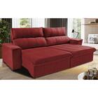 Sofá Retrátil E Reclinável 2,30m Cama Inbox Flórida Com Molas