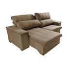 Sofá Retrátil E Reclinável 2,30m Cama Inbox Flórida Com Molas