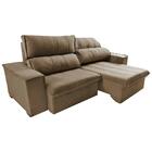 Sofá Retrátil E Reclinável 2,30m Cama Inbox Flórida Com Molas