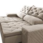 Sofá Retrátil E Reclinável 2,30m Essence Velusoft Bege Cama I