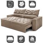 Sofá Retrátil E Reclinável 2,30m Essence Velusoft Bege Cama I