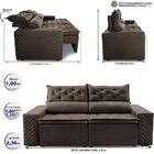 Sofá Retrátil E Reclinável 2,30m Essence Velusoft Café Cama I