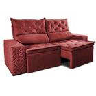 Sofá Retrátil E Reclinável 2,30m Essence Velusoft Vermelho Ca