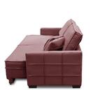 Sofá Retrátil E Reclinável 2,30m Karina Veludo Rose Madelina