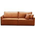 Sofá Retrátil E Reclinável 2,30m Karina Veludo Terracota Made