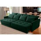 Sofá Retrátil E Reclinável 2,30m Mariah Veludo Verde Madelina