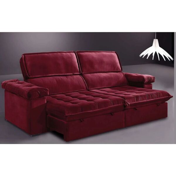 Sofá Retrátil E Reclinável 2,30m Sete Lagoas Mobycasa Moveis