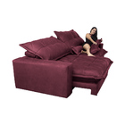 Sofa Retrátil E Reclinável 2,32m Com Molas Ensacadas Cama Inb