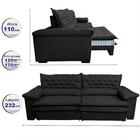 Sofá Retrátil E Reclinável 2,32m Molas Ensacadas Cama Inbox A