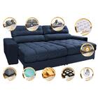 Sofá Retrátil E Reclinável 2,32m Molas Ensacadas Cama Inbox B