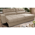 Sofá Retrátil E Reclinável 2,32m Molas Ensacadas Cama Inbox B