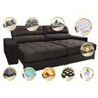 Sofá Retrátil E Reclinável 2,32m Molas Ensacadas Cama Inbox B