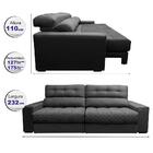 Sofá Retrátil E Reclinável 2,32m Molas Ensacadas Cama Inbox B