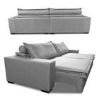 Sofá Retrátil E Reclinável 2,35m Império Com Molas Cama Inbox