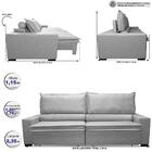 Sofá Retrátil E Reclinável 2,35m Império Com Molas Cama Inbox