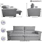 Sofá Retrátil E Reclinável 2,35m Molas Ensacadas Cama Inbox B