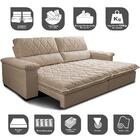 Sofá Retrátil E Reclinável 2,35m Molas Ensacadas Cama Inbox B