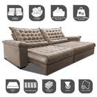 Sofá Retrátil E Reclinável 2,35m Molas Ensacadas Cama Inbox B