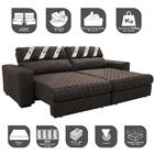 Sofá Retrátil E Reclinável 2,35m Molas Ensacadas Cama Inbox S