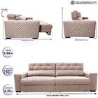 Sofá Retrátil E Reclinável 2,35m Molas Ensacadas Cama Inbox S